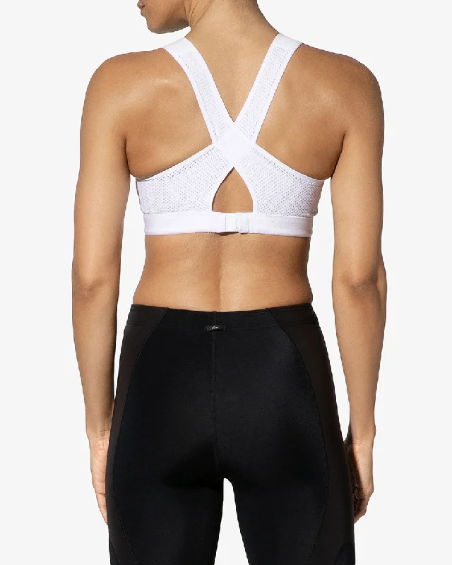 Burgundy Soft Sports Bra for Athletes -Xtra Support High Impact Sports Bra: White