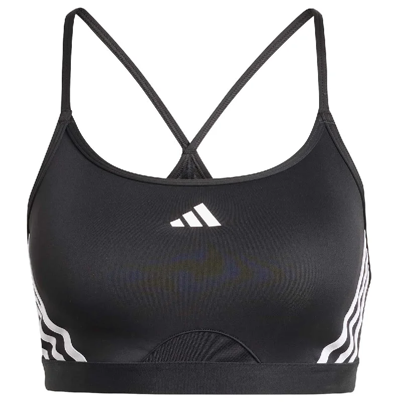 Cobalt Padded Sports Bra for Luxury -adidas Aeroreact Low Support Sports Bra - Womens - Black/White