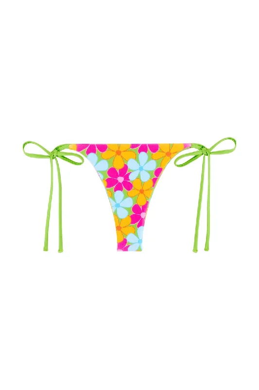 Sport-chic swimwear -Avalon Bottoms in Fluro Flowers