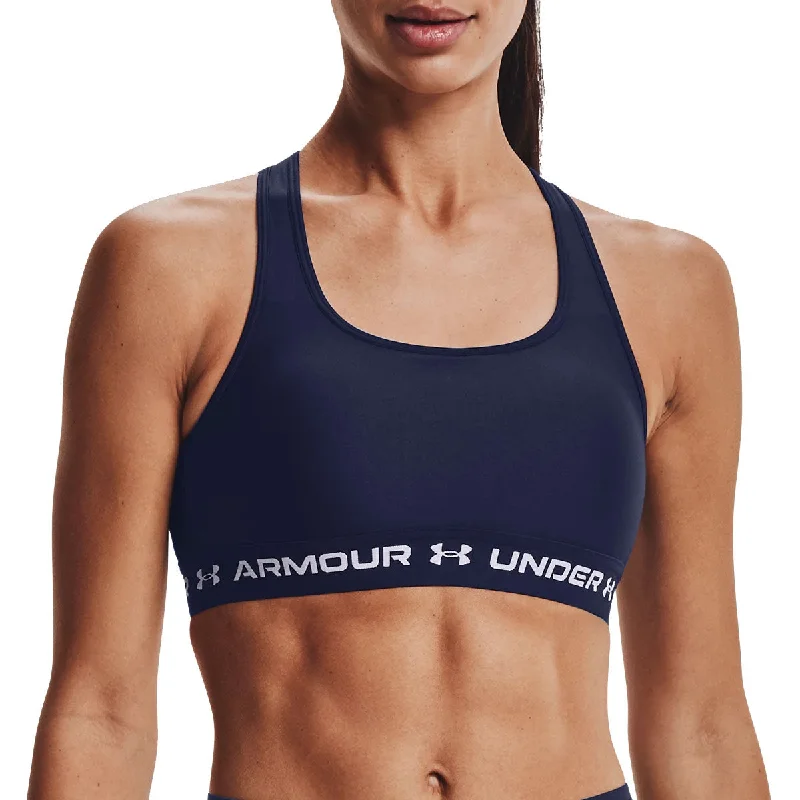 Aqua Summer Sports Bra for Air -Under Armour Armour Mid Crossback Sports Bra - Womens - Midnight Navy/White