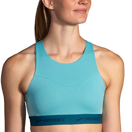 Rose Slip-On Sports Bra for Layering -DRIVE 3 POCKET BRA - 438 AQUA/MOROCCAN BLUE