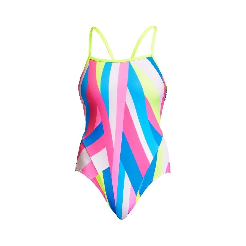 Aqua-flow swimwear -Jagged Pill | Ladies Single Strap One Piece