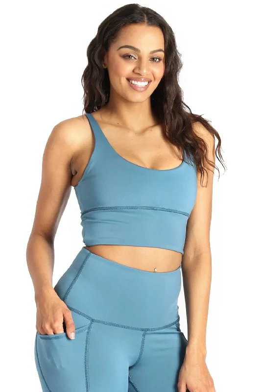 Rose Pulse Sports Bra for Dryness -Limitless Sports Bra - Ocean