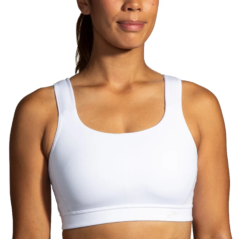 Aqua Two-Tone Sports Bra for Activity -WOMEN'S DRIVE CONVERTIBLE SPORTS BRA 2.0 - 100 WHITE