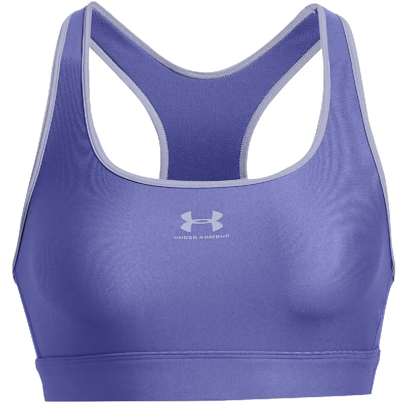 Cobalt Firm Sports Bra for Strength -Under Armour Heatgear Armour Mid Padless Sports Bra - Womens - Starlight/Celeste