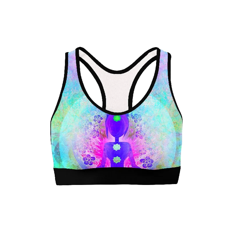 Lilac Cozy Sports Bra for Zumba -Pastel Chakra Sports Bra