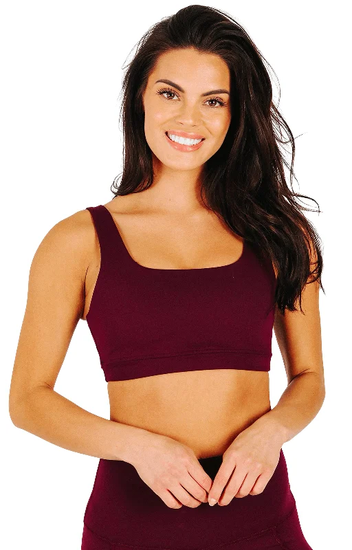 Airy Feel Sports Bra for Yoga -Everyday Sports Bra - Maroon