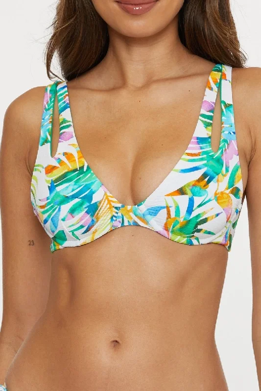 Leaf-core swimwear -BECCA ISLA VERDE UNDERWIRE HALTER