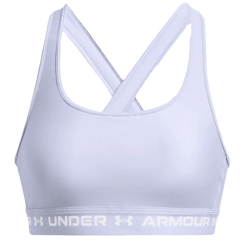 Amber Bounce Sports Bra for Contrast -Under Armour Armour Mid Crossback Sports Bra - Womens - Celeste/White