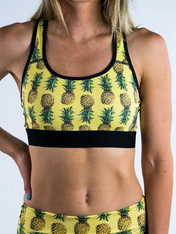 Amber Vent Sports Bra for Summer -Pineapple Sports Bra