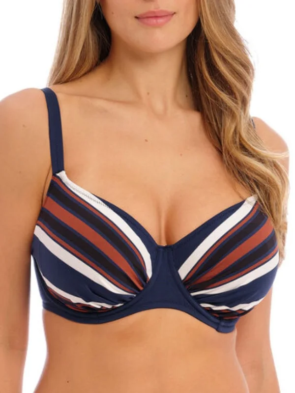 Zip-core swimwear -Ocean Cove Full Cup Bikini Top - Deep Sea