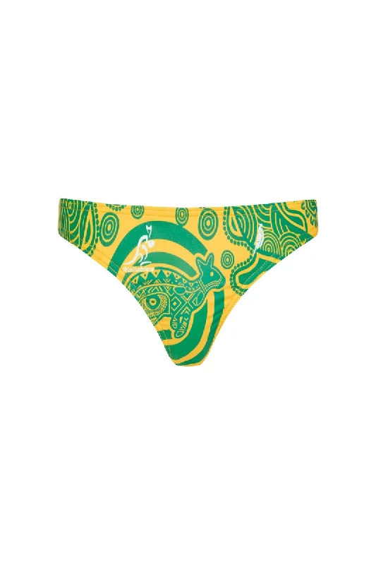 Bold-core swimwear -Shelly Bottom in Wallabies Indigenous