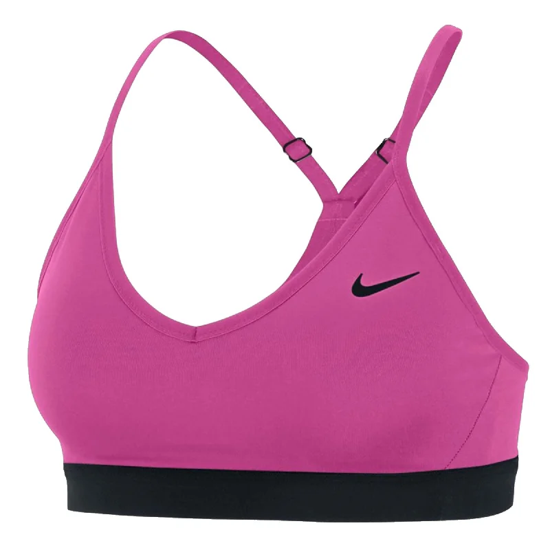 Slate Dual Sports Bra for Weights -Nike Women's Indy Dri-FIT V-Neck Sports Bra Pink/Black