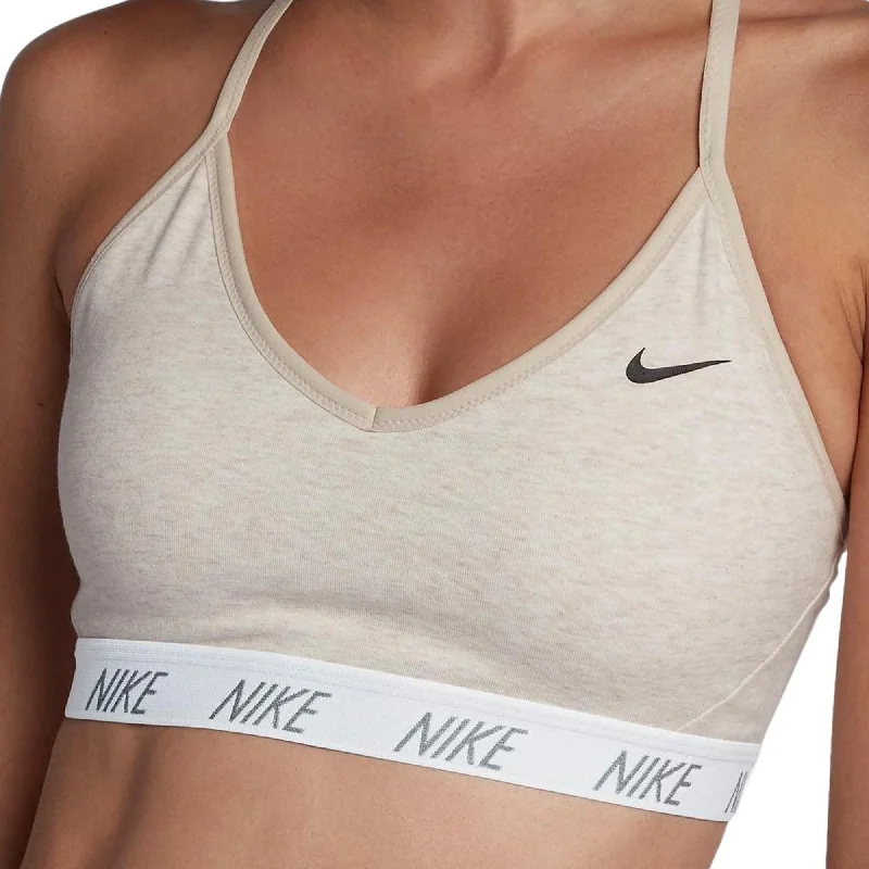 Lime Chill Sports Bra for Minimal -Nike Women's Indy Dri-FIT V-Neck Sports Bra Sand/White/Cool Grey