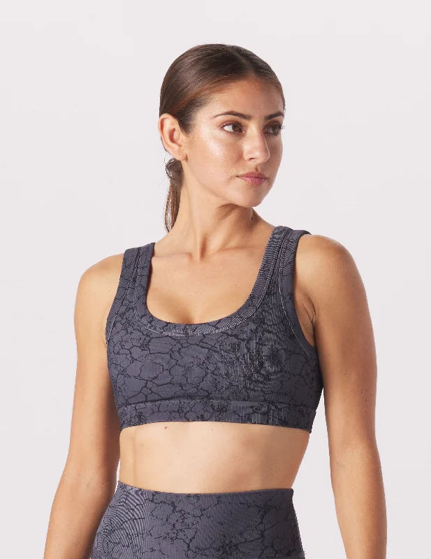 Aqua Base Sports Bra for Confidence -Ease Bra: Black Dryland