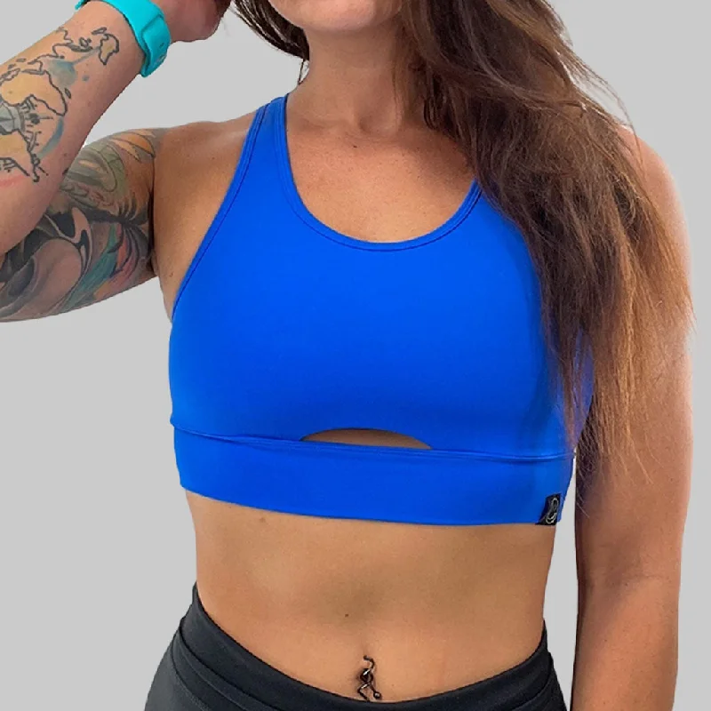 Slate Chic Sports Bra for Weights -Salty Savage Ladies Peekaboo Sports Bra | Cocoa Beach Performance