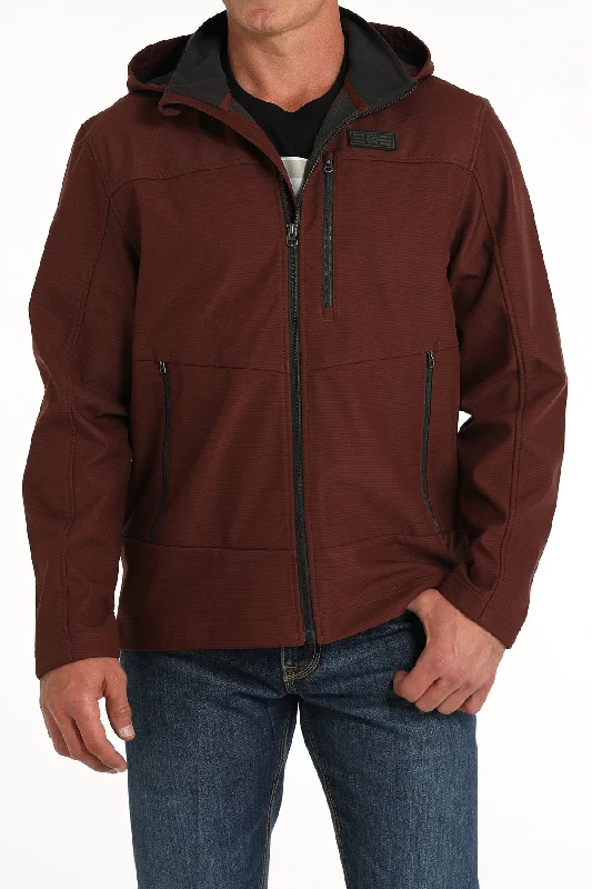 Short-core sports jacket -Men's Hooded Softshell Jacket - Red - (MWJ1593003)