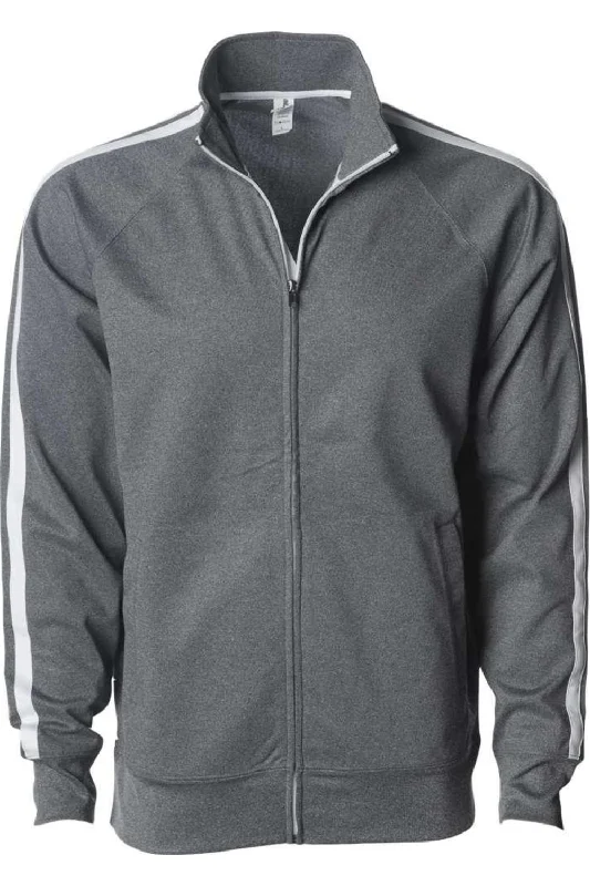 Soft-run sports jacket -Independent Trading Co. Lightweight Poly-Tech Full-Zip Track Jacket