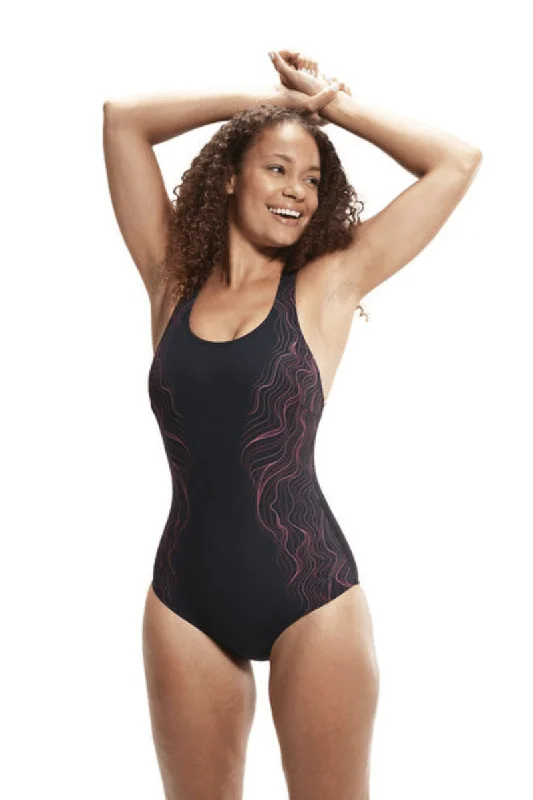 V-core swimwear -Speedo Womens Shaping Calypso Printed One Piece