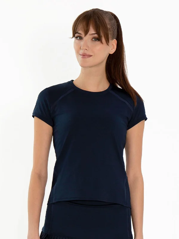 Lilac Lime Sports Short for Comfort -Classic Short Sleeve Crew Neck - Midnight