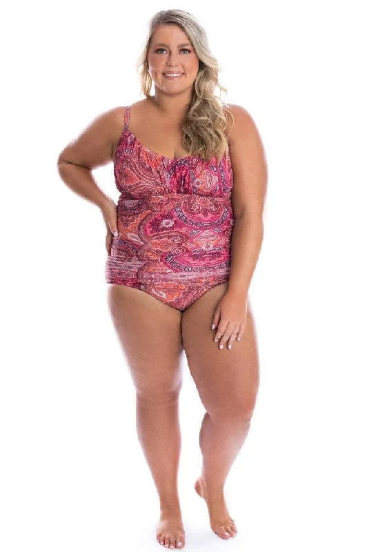 Camo chic swimwear -CBS9831 Capriosca Bohemian Sunset One Piece