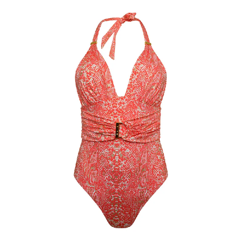 Sun-core swimwear -Goldie Snake Sunkissed Coral Swimsuit