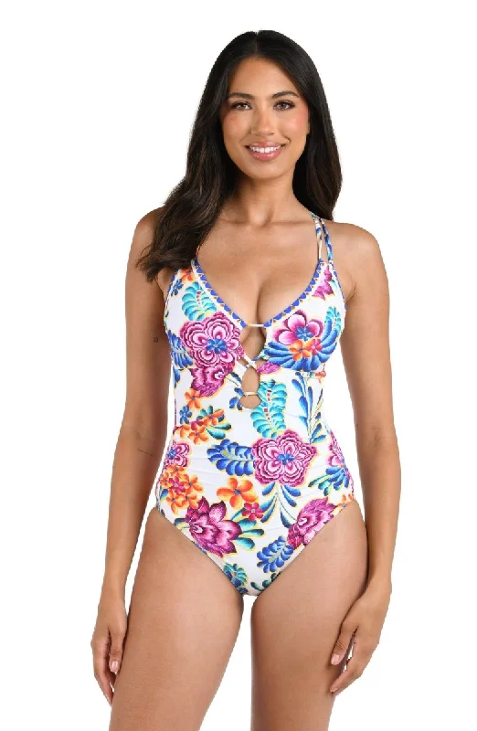 Lake-fit swimwear -LA BLANCA PARADISO LACE UP ONE PCE