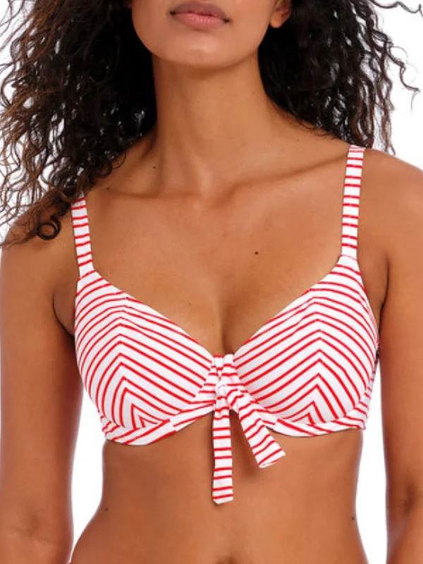 Air-fit swimwear -New Shores Plunge Bikini Top - Chilli