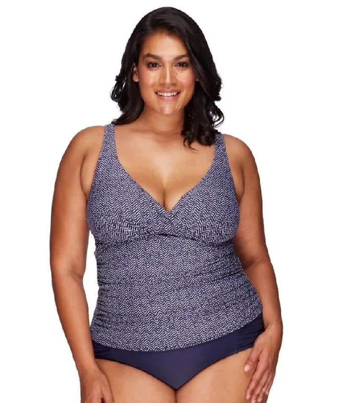 Lime Lilac Sports Tank Top for Lounge -Artesands AT3721ZZ D - G Cup Tankini Plus Size