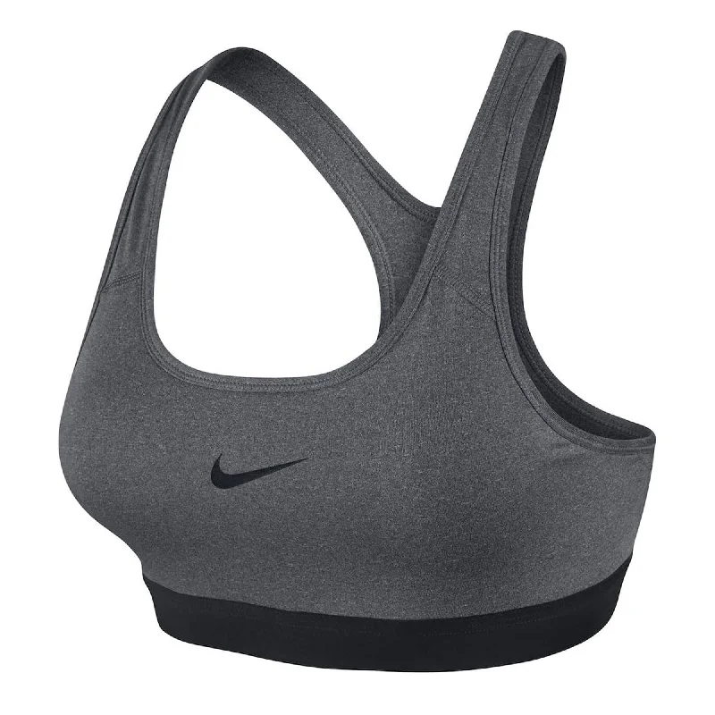 Slate Strength Sports Bra for Motion -Nike Women's Pro Classic Padded Sports Bra Carbon Heather/Black