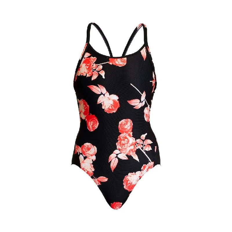 Deep-fit swimwear -Rose Garden | Ladies Diamond Back One Piece