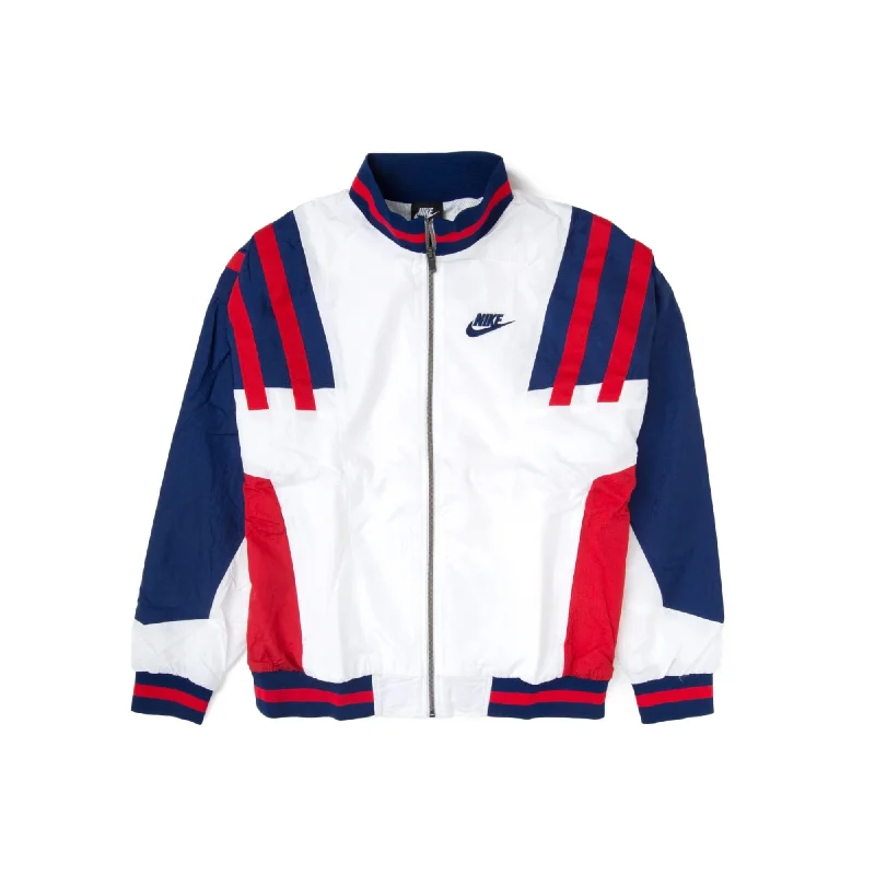 Light-flow sports jacket -Nike Re-Issue Woven Jacket White/Blue-Red  CJ4921-100 Men's