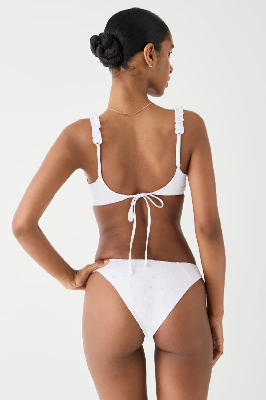 Cup-chic swimwear -Dove Classic Eyelet Bikini Bottom - Angel