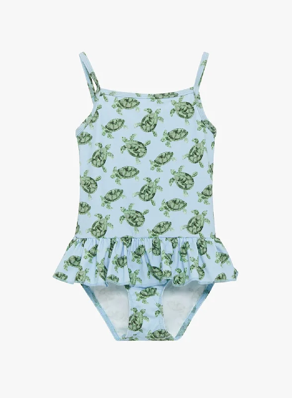 Ocean-fit swimwear -Peplum Swimsuit in Turtle