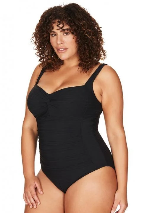 Stripe-core swimwear -Artesands MultiCup Crossfront One Piece Black