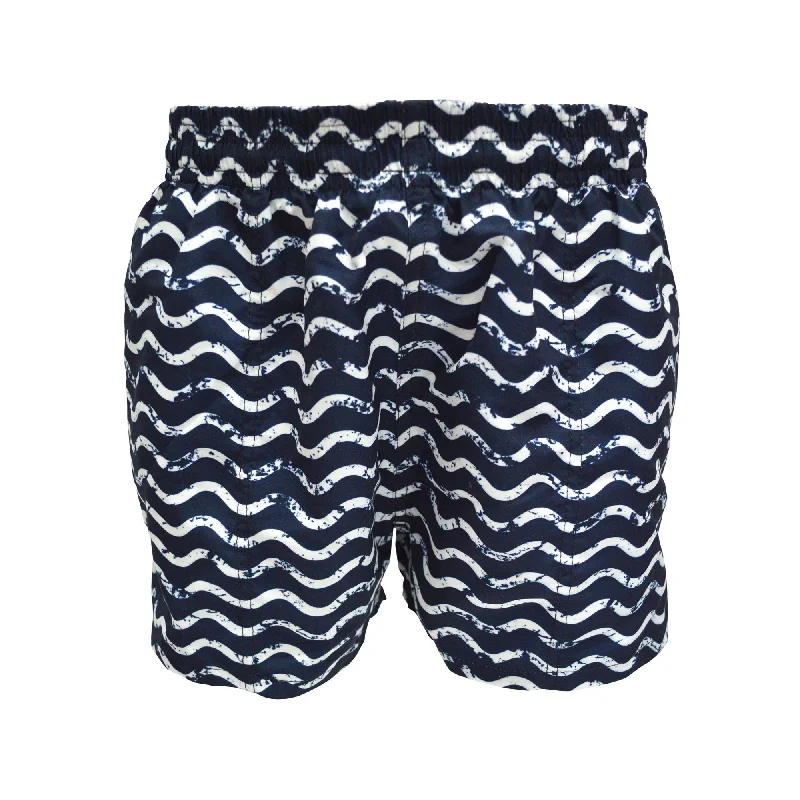 Amber Aqua Sports Short for Contrast -Boys Wavey Stripe Leisure Short