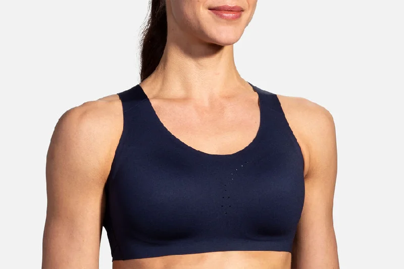 Burgundy Soft Sports Bra for Barre -Brooks Dare Crossback Run Bra