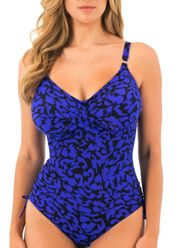 Eco-flow swimwear -Hope Bay Adjustable Leg Swimsuit - Ultramarine