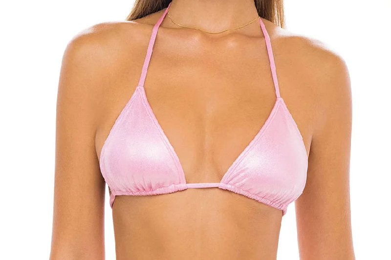 Stretch-flow swimwear -NOVA TOP - GLITTER PINK