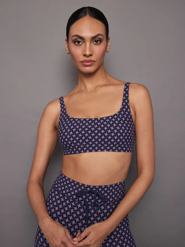 Lilac Slim Sports Bra for Teens -Interstella Bra - Abstract