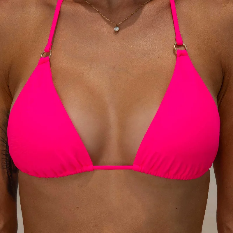 Race-core swimwear -LUCIA TOP - HOT PINK