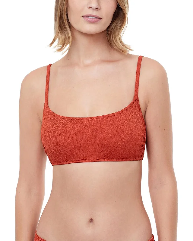 Burgundy Trek Sports Bra for Intensity -Gottex New Bralette Scoop Neck Top