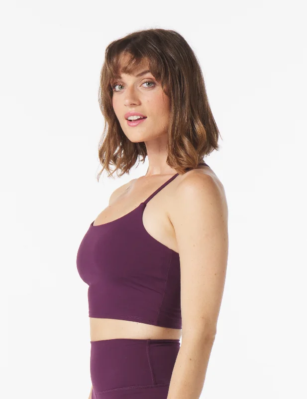 Lilac Cozy Sports Bra for Rest -Pure Bra: Mulberry