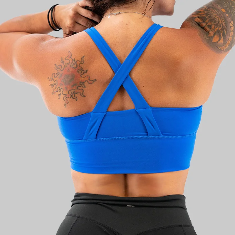 Rose Motion Sports Bra for Strength -Salty Savage Ladies X Back Longline Sports Bra | Cocoa Beach Performance