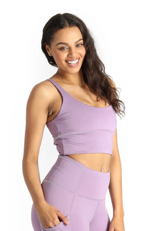 Lilac Slim Sports Bra for Rest -Limitless Sports Bra - Amethyst