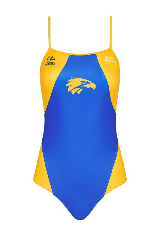 Green flow swimwear -Thin Strap Racer in West Coast Eagles