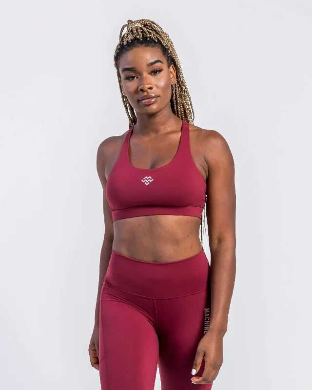 Slate Chic Sports Bra for Weights -Core Sports Bra (Burgundy)