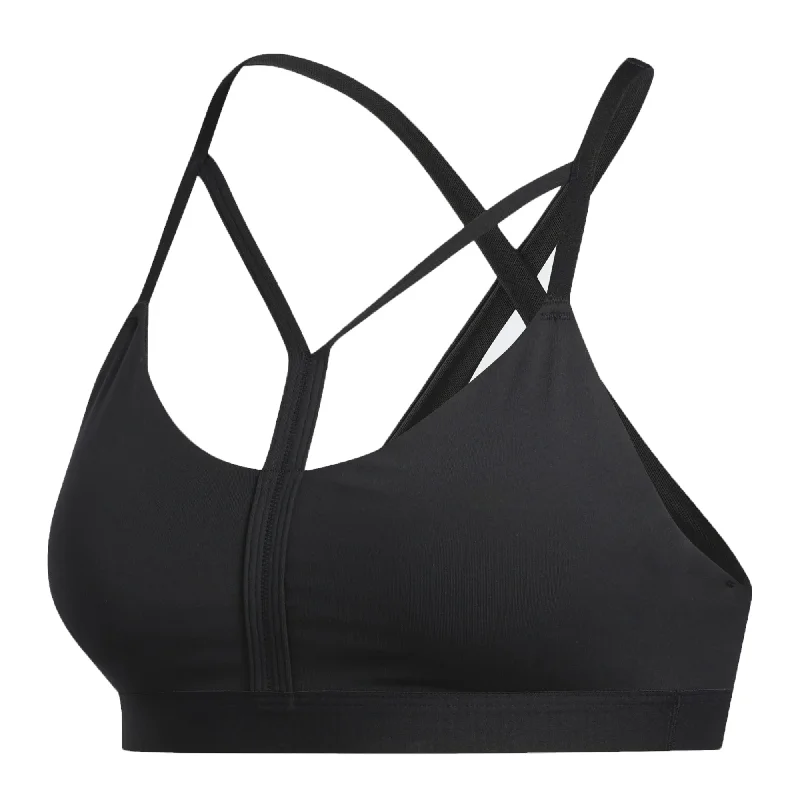 Burgundy Soft Sports Bra for Barre -adidas Women's All Me Dynamic Sports Bra Black