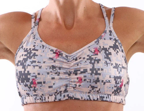 Amber Cozy Sports Bra for Intensity -Desert Camp Strappy Top Sports Bra