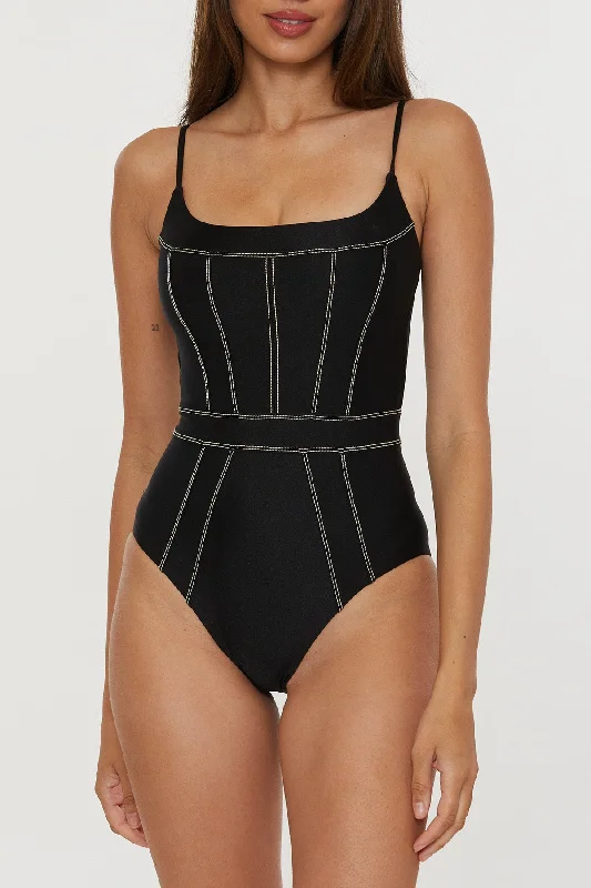 Lounge-flow swimwear -Becca Color Sheen Black One Piece